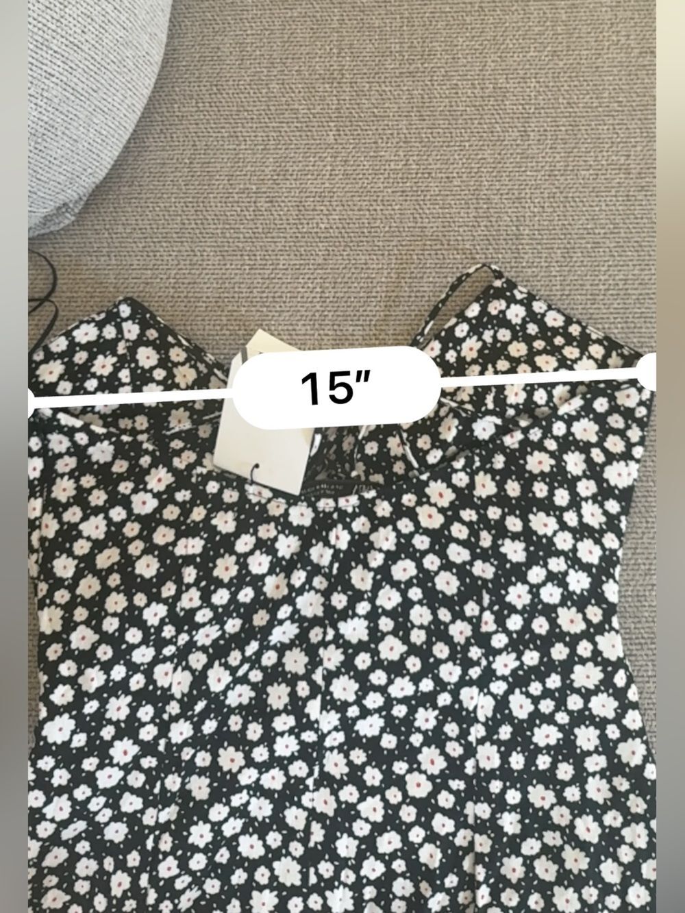 Zara Linen Floral Strapy Midi Dress M NWT - Picture 13 of 14
